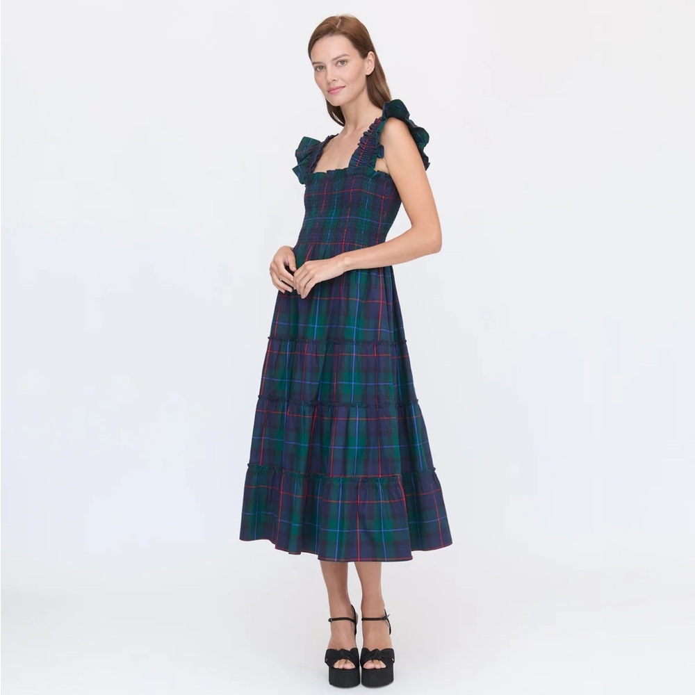 Hill House Home Ellie Nap Dress in Midnight Tartan - Large